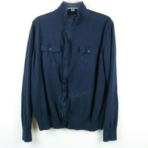 Refectory Mens Sweater Long Sleeve Zipper Buttons